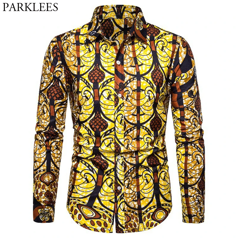 الأزياء Dashiki طباعة الأفريقي قميص الرجال 2019 العلامة التجارية جديد الباتيك الشمع بازان الثراء التقليدية القطن أفريقيا الملابس قميص أوم