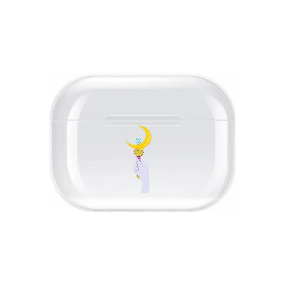 Прозрачный чехол из ТПУ с Сейлор Мун для Airpods Pro 3 силиконовый наушников