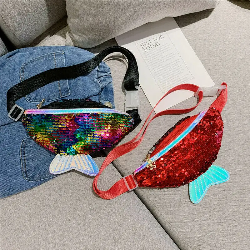 

Fashion Cute Kids Girls Fashion Mini Sequin Waist Bag Single Shoulder Crossbody Chest Bag Mobile Coin Purse