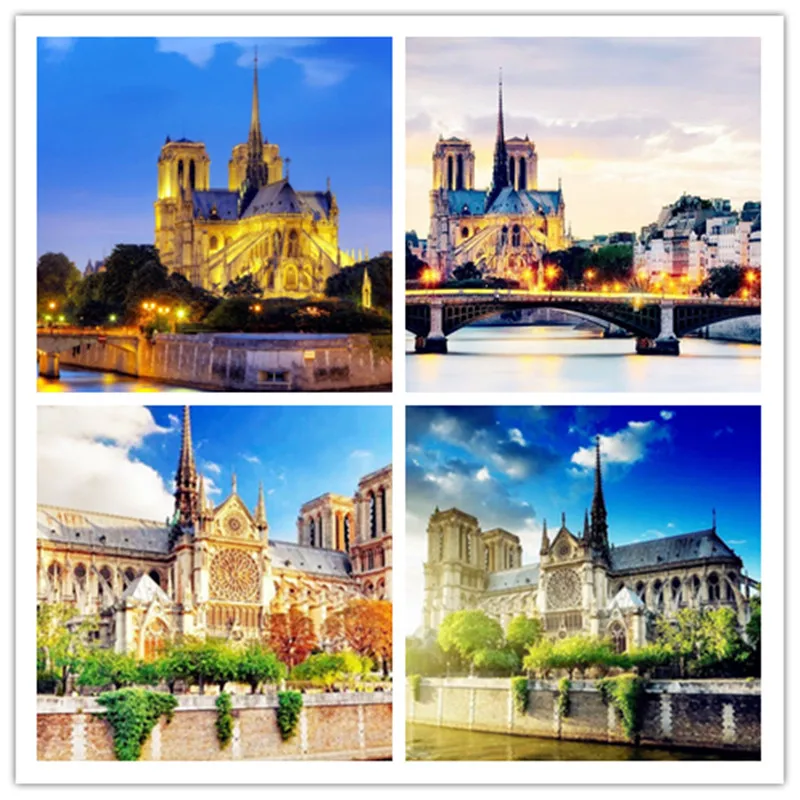 Настенное изображение вышивка алмазная своими руками всемирно известное здание