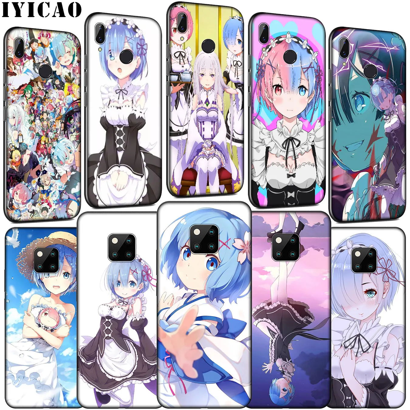 IYICAO аниме Rem Re Zero emilia Мягкий силиконовый чехол для телефона Huawei Mate 30 20 10 Pro Nova 5i 4 3 3i