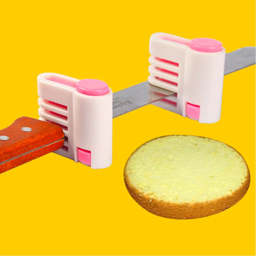 

2pcs/pack 5 Layers Adjustable DIY Cake Bread Cake Cutter Leveler Slicer Cutting Fixator for Kitchen Tools