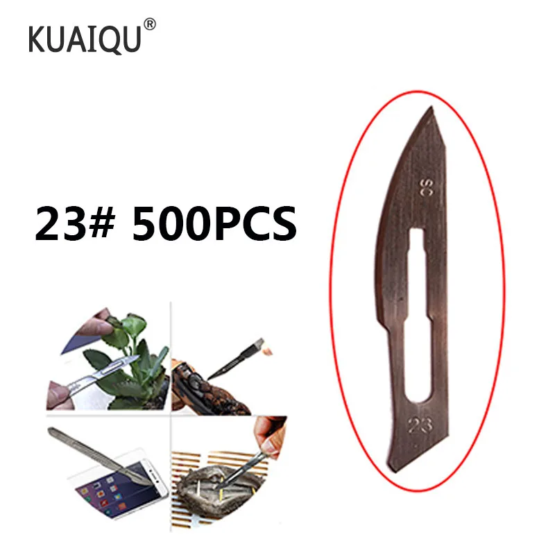 Хирургическое лезвие 23 # Нержавеющая сталь Ручка для скальпеля одноразовые