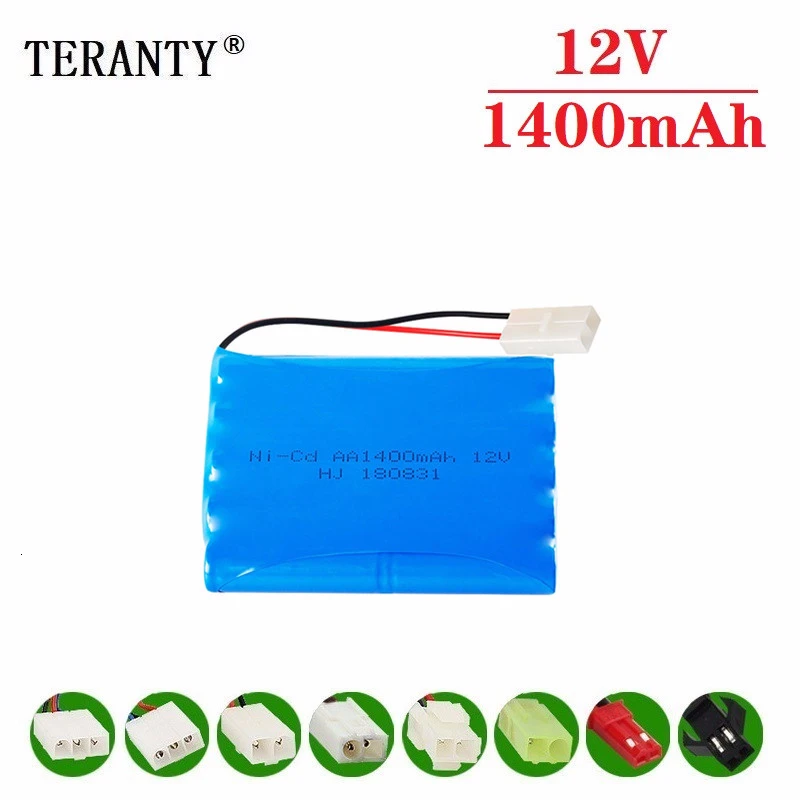 ( H Model ) 12v 1400mah NiCD Battery For Rc toy Car Tanks Trains Robot Boat Gun Ni-CD AA 700mah 12v Rechargeable Battery 1Pcs