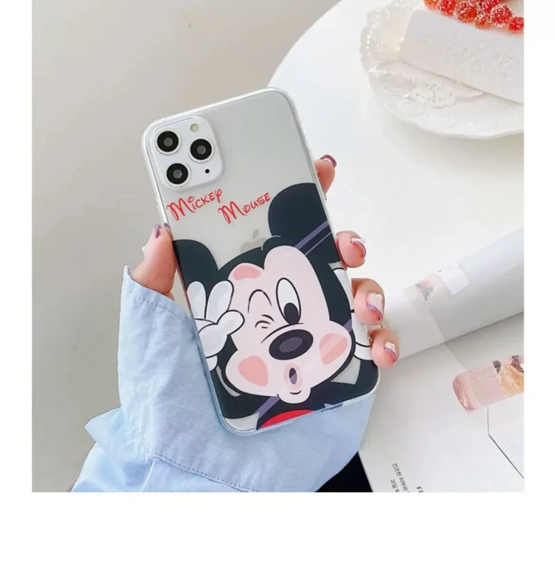 Чехол для телефона прозрачный из ТПУ с изображением Диснея Микки и Минни iPhone 13 12