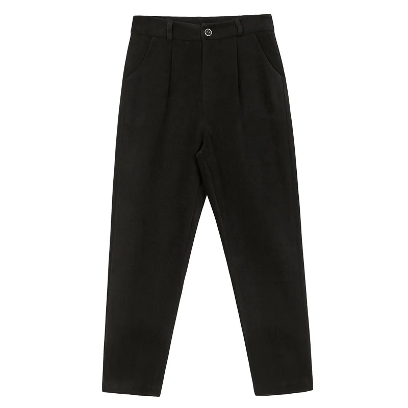 KINOMI женские зимние теплые шаровары с карманами повседневные шерстяные брюки