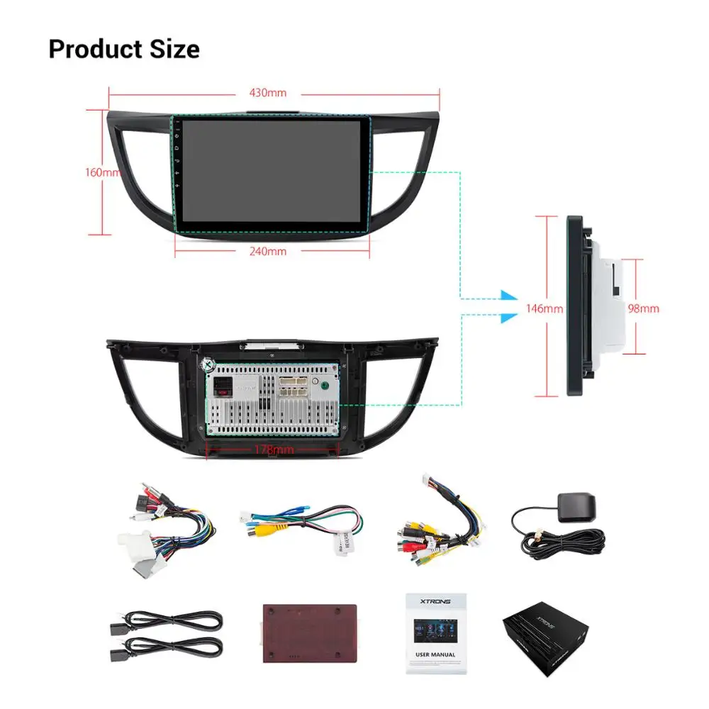 XTRONS 10 1 ''IPS Android OS DSP Автомобильный мультимедийный стерео радиоплеер для HONDA CR V