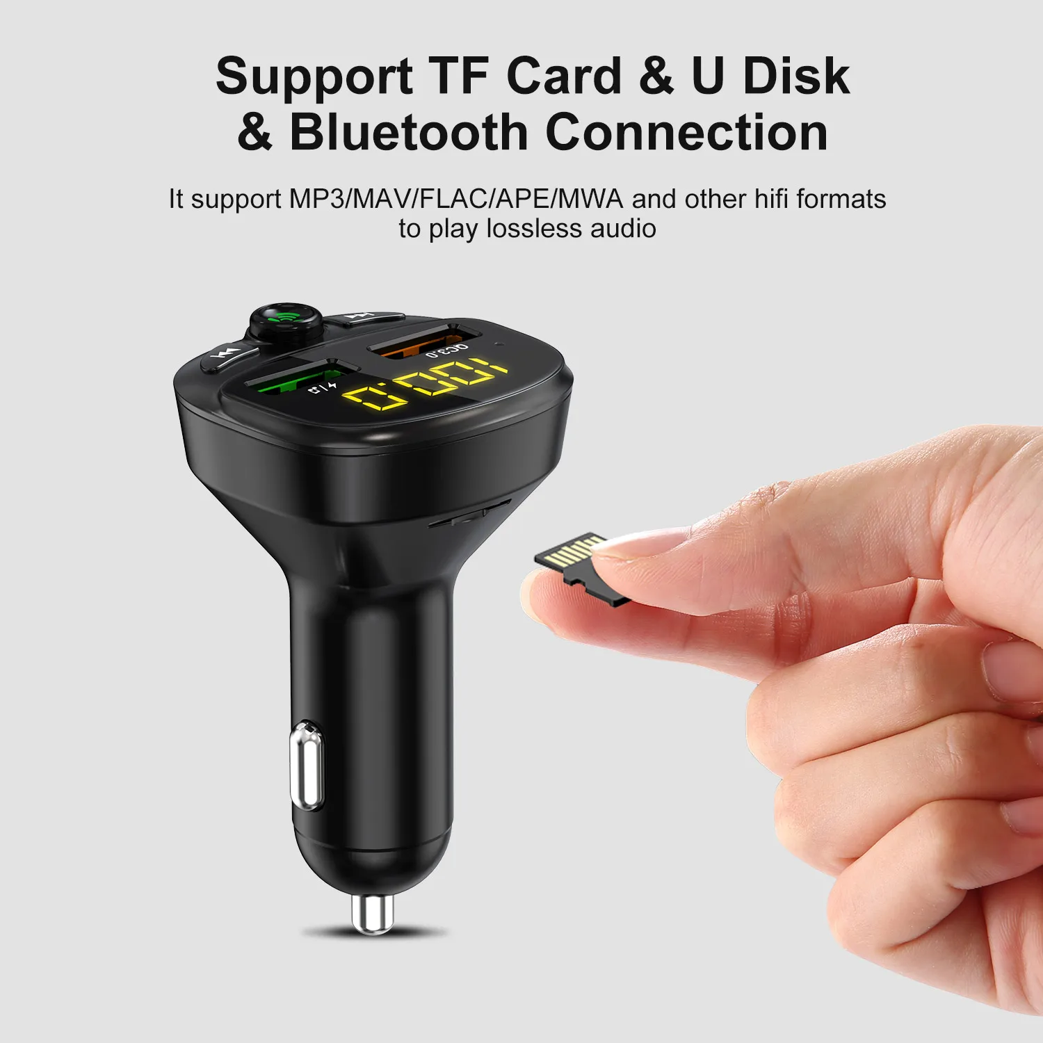 Автомобильный Mp3 музыкальный плеер Bluetooth двойной USB порт автомобильное зарядное