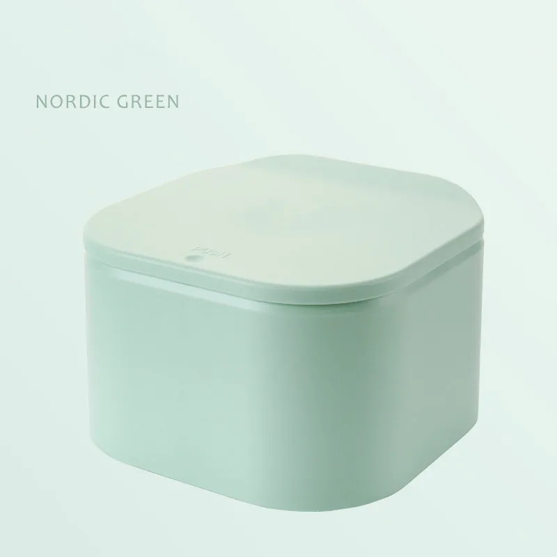 green Мини двухслойные мусорные ящики многофункциональный настольный напорный мусорный ящик можно кухня офис для мусора ведро WF81031 - Цвет: green