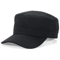 fashion mens womens army cap hat sun baseball cadet plain cap flat top hats brim visor hat cap blacknavy bluecoffee