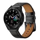 Ремешок кожаный для Galaxy Watch 4, браслет для Samsung Galaxy Watch 4 Classic 46 мм 42 мм, 40 мм 44 мм