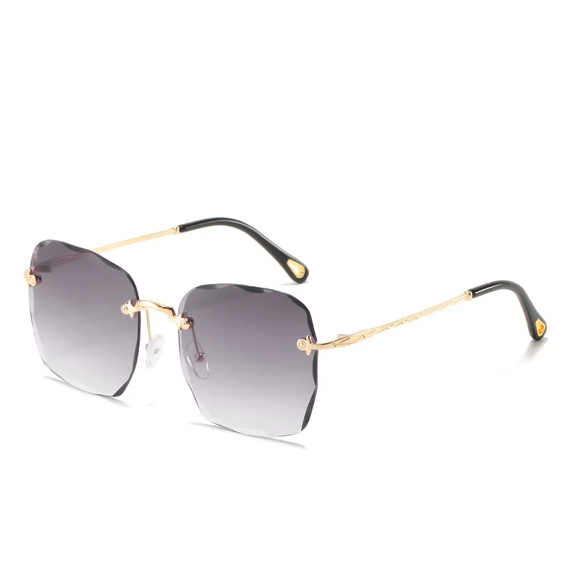 

Rimless Big Shades Luxury Sunglasses For Women Vintage Oversized Eyewear Men Sun Glasses Retro Lunettes Oculos Fashion Gafas