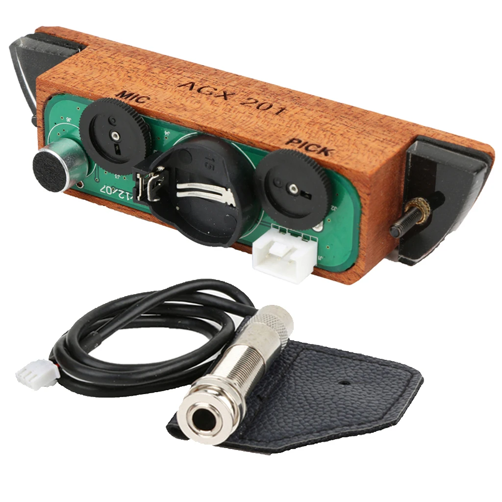 

Mic Pick Enclosed Acoustic Guitar Sound Hole Pickup System EQ Equalizer
