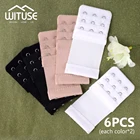 23 ряда 234, крючки, станок и Для женщин Регулируемый бюстгальтер расширитель ремешок Расширение пряжка клип на ремень нижнее белье добавление 3 цвета, 6 шт.лот