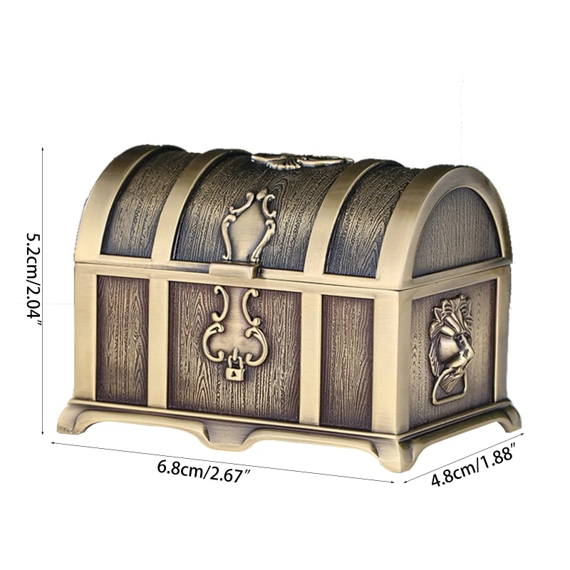 Винтажный пират сундук с сокровищами Подарочный чехол для хранения ожерелья