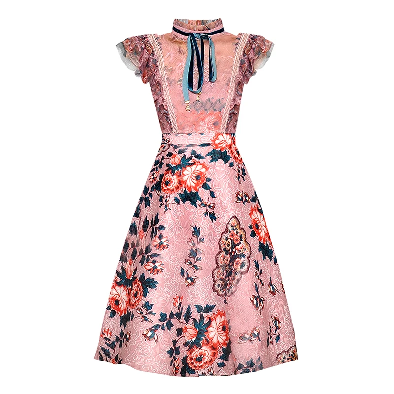 Высокое качество новинка 2019 подиумное дизайнерское платье женское кружевное