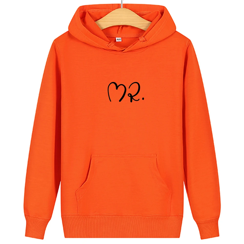 2020 New Hoodies Sweetshirts for Women Men Lover Couple Letter MRS MR Printed Female Hoodie Oversized Streetwear