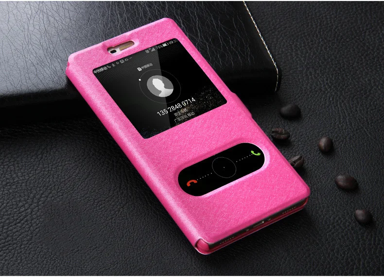 Для Nova Lite 2017 чехол Smart View кожаный с окошком откидной крышкой для Huawei NOVA SLA-L22 SLA-L02 5 0