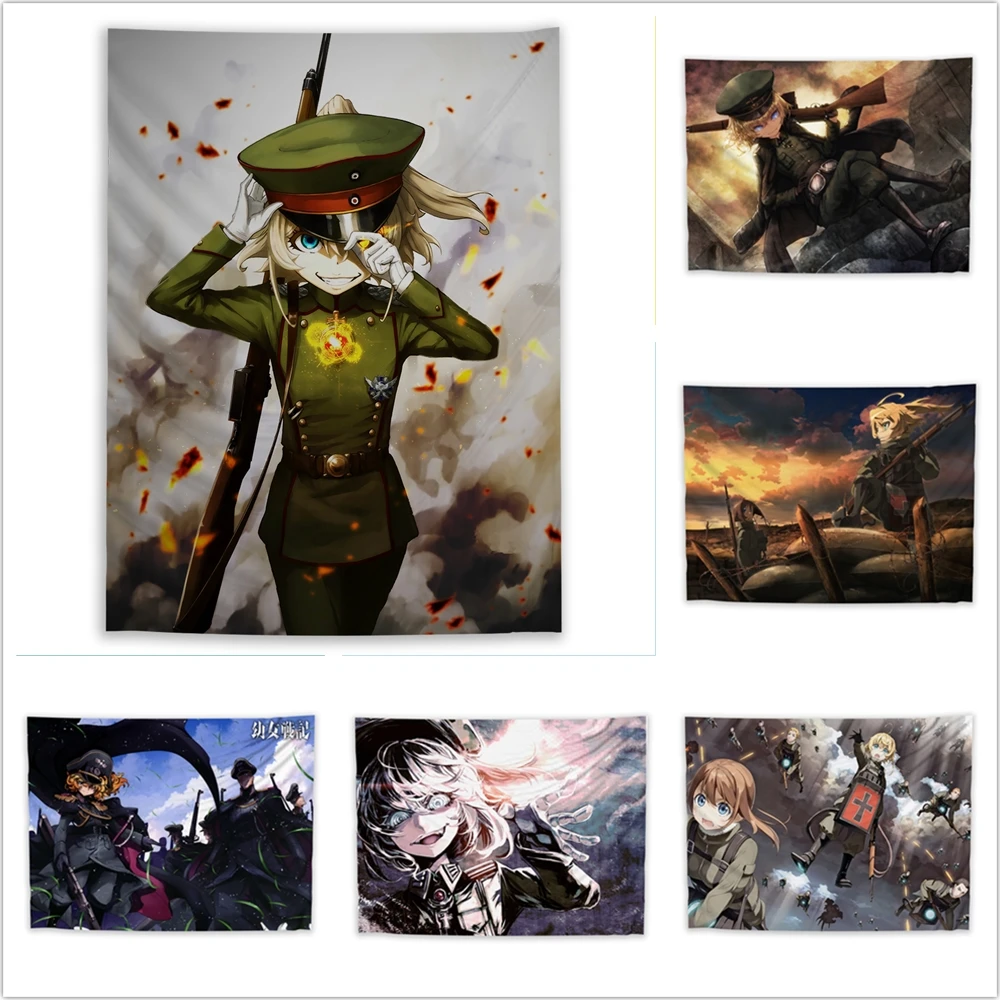 Искусственная Картина на холсте Yojo Senki, Сага Таня, злые плакаты, печать на стене, настенное украшение, картина, украшение для дома