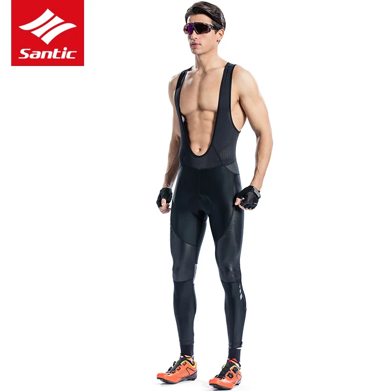 Осенне-зимний велосипедный комбинезон SANTIC брюки с гелевыми вставками