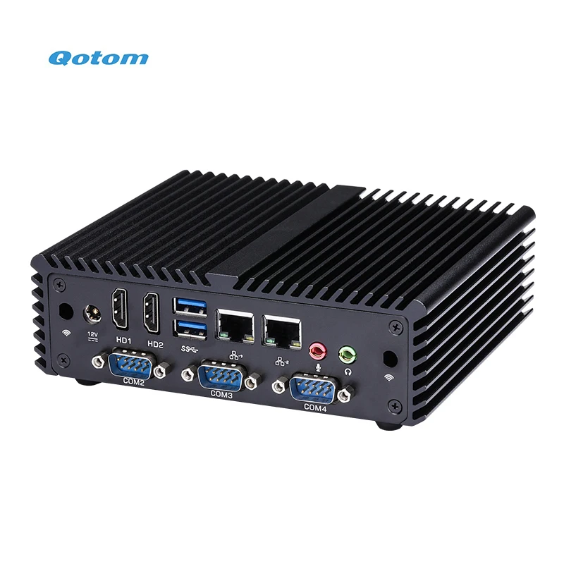 Безвентиляторный мини-ПК Qotom с двумя LAN процессор Core i5 встроенный 4-кратный