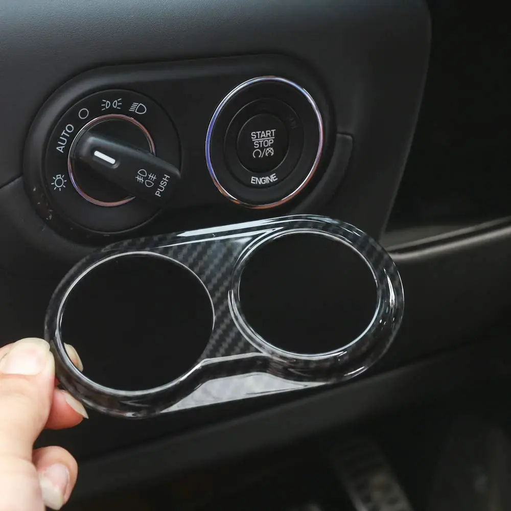 

For Maserati Levante 2016 Carbon Fiber Style Headlight Switch Frame Cover Trim 1pc
