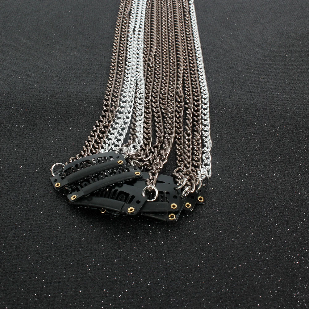 Женские Многожильный Жемчужное Ожерелье Длинные накладные волосы на клипсах