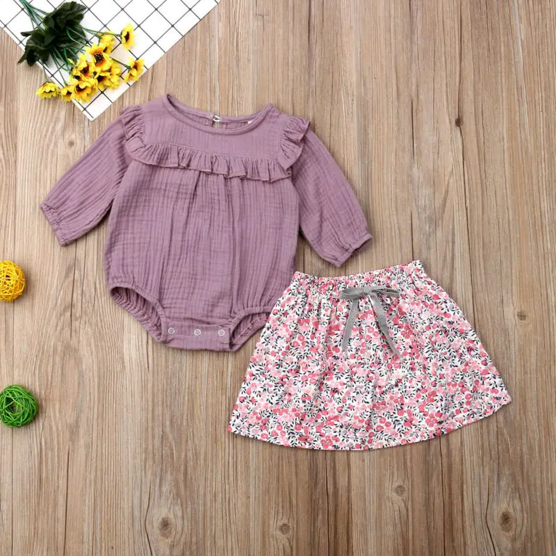 Прерия шик комплекты одежды для маленьких девочек от 0 до 12 месяцев комплект из 2