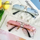 Солнцезащитные очки-авиаторы унисекс, без оправы, с градиентными линзами, 2020