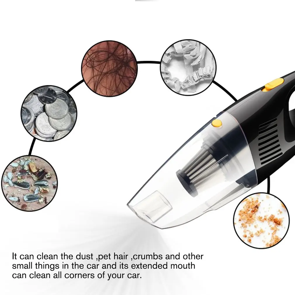 5000PA Сильный всасывания Мощность автомобильный пылесос фильтр DC 12 Вольт 120 Вт