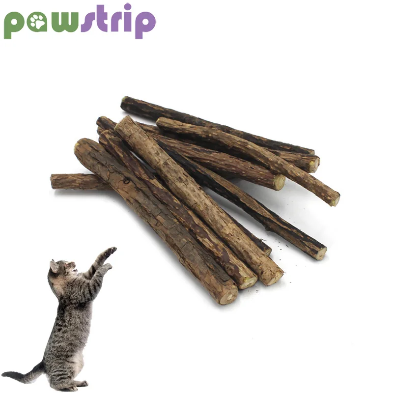 

pawstrip 10pcs/lots Natural Catnip Sticks Cat Toy Matatabi Cleaning Tooth Pet Cat Snack Sticks Toys Actinidia Silvervine
