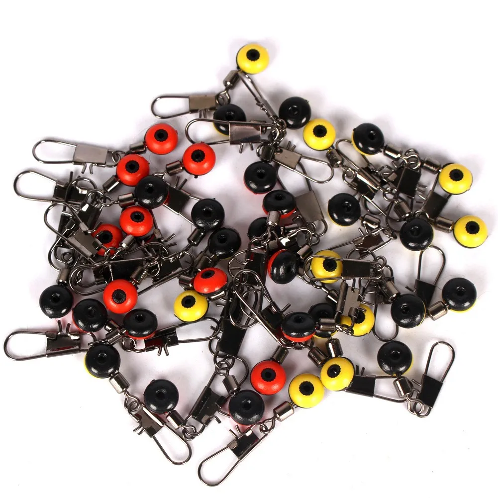 

10pcs/lot Fishing Float Bobber Stops Space Beans Connectors Sea Saltwater Tools Connector Rolling Swivel Supplies Fishing Tackle