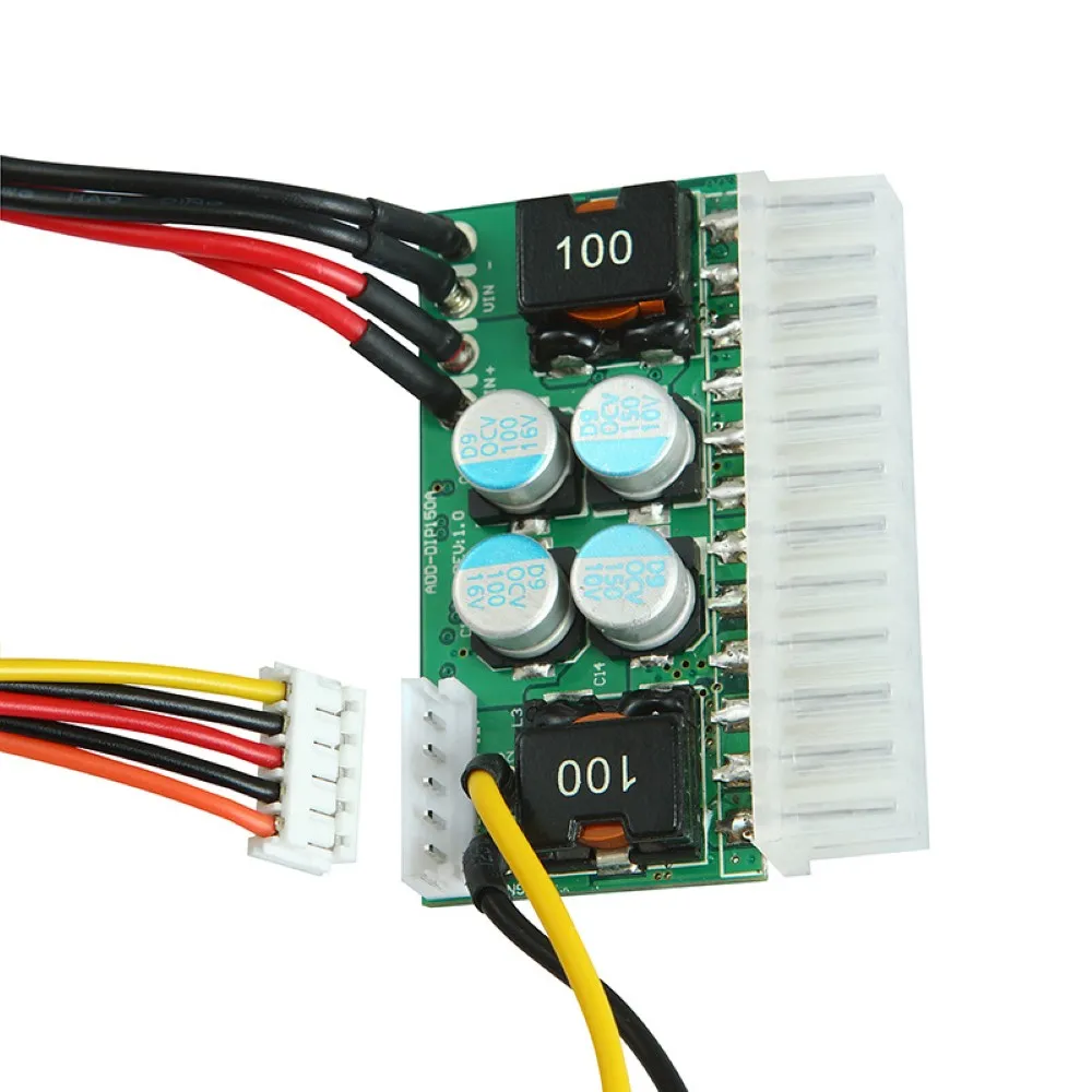 

DC-ATX Input Power Supply Module with Cables 12V 24Pin 150W Switch CPU Mini ITX Power Motherboard Save Space