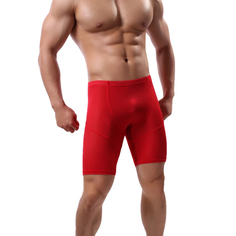 

Mens Shorts Ultra-thin Bottoms Sports Fitness Short Leggings Breathable Male Sleepwear Middle Pants Compression Shorts Joggers