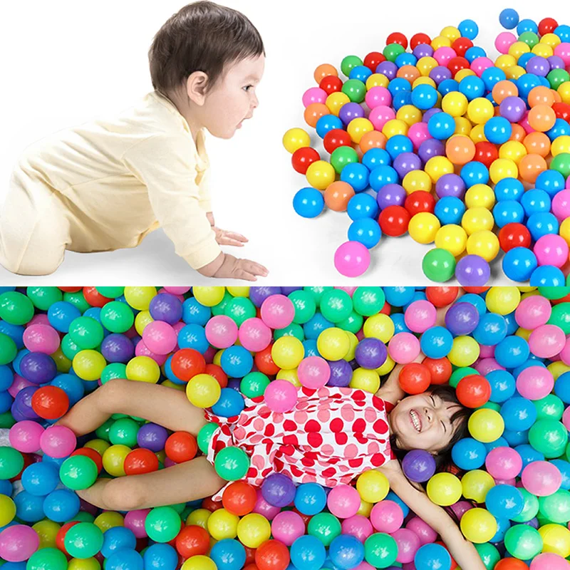 

Шарики 1-200 шт., цветные мягкие пластиковые шарики для снятия стресса у океана, безопасные шарики для плавания, забавные игрушки для детей, ша...