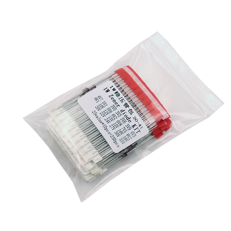 Набор диодов Zener 250 шт. 25 значений 1 Вт 3 в 33 в|zener diode|zener diode assorted kitzener |
