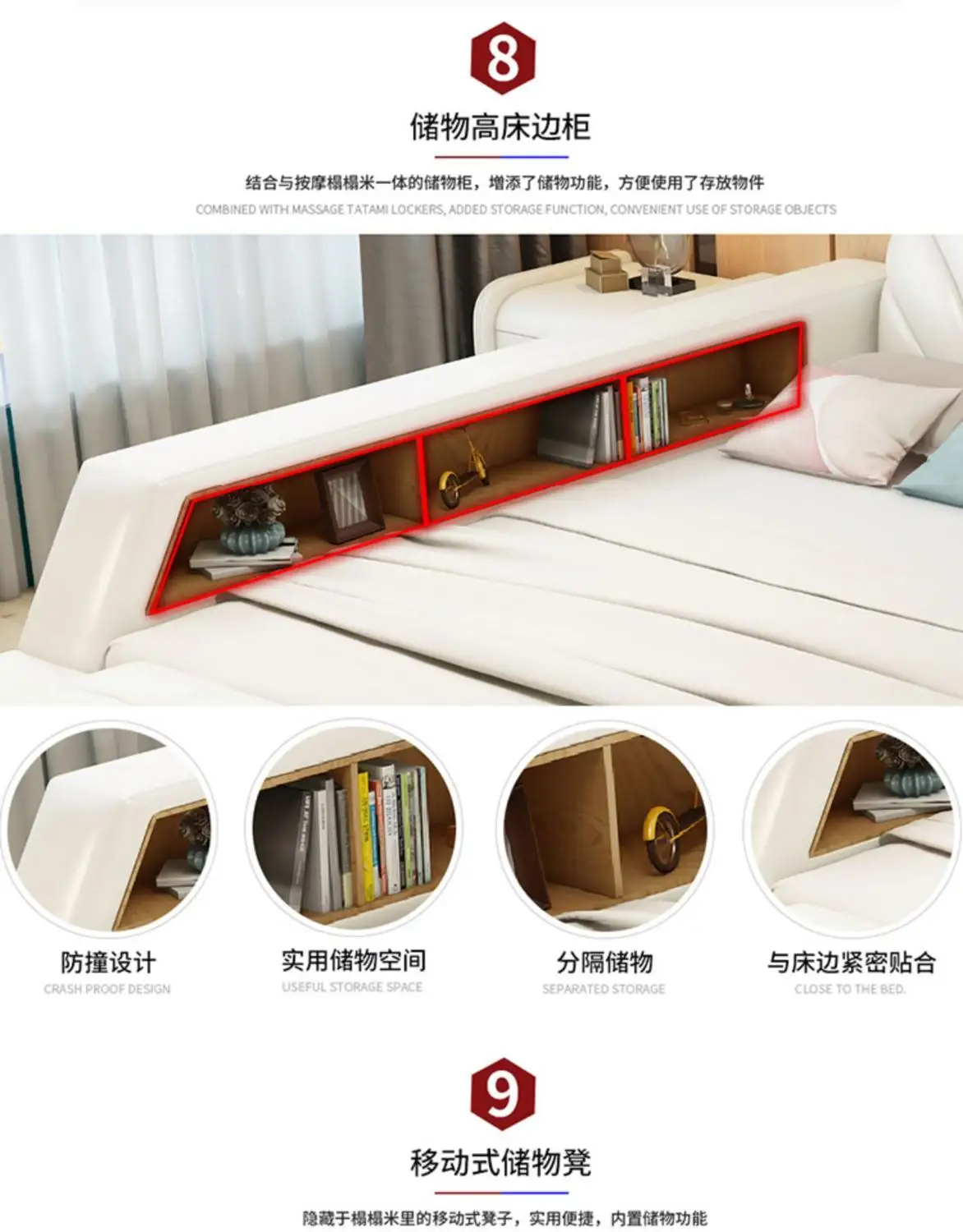 Умная оправа для кровати освещение سdormitdormitdormitdormitmuebles dormitorio из натуральной кожи