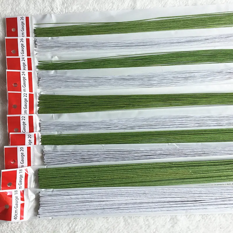 Китайская фабрика 40 см обмотанная бумагой Цветочная проволока для украшения