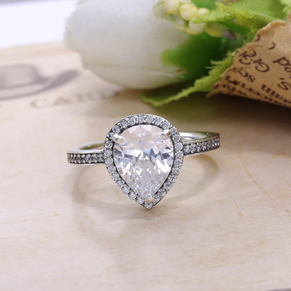 Женское серебряное кольцо Moonmory S925 пробы с фианитами совместимо европейскими