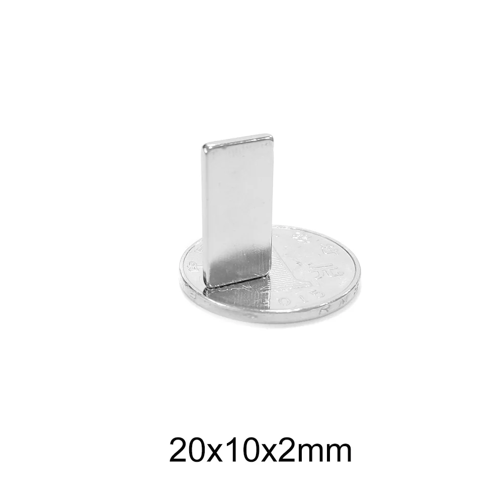 

Сильный редкоземельный магнит 10 ~ 150 шт. 20x10x2 мм Блок 20 мм x 10 мм N35 20x10x2 мм Прямоугольный постоянный неодимовый магнит 20*10*2 мм