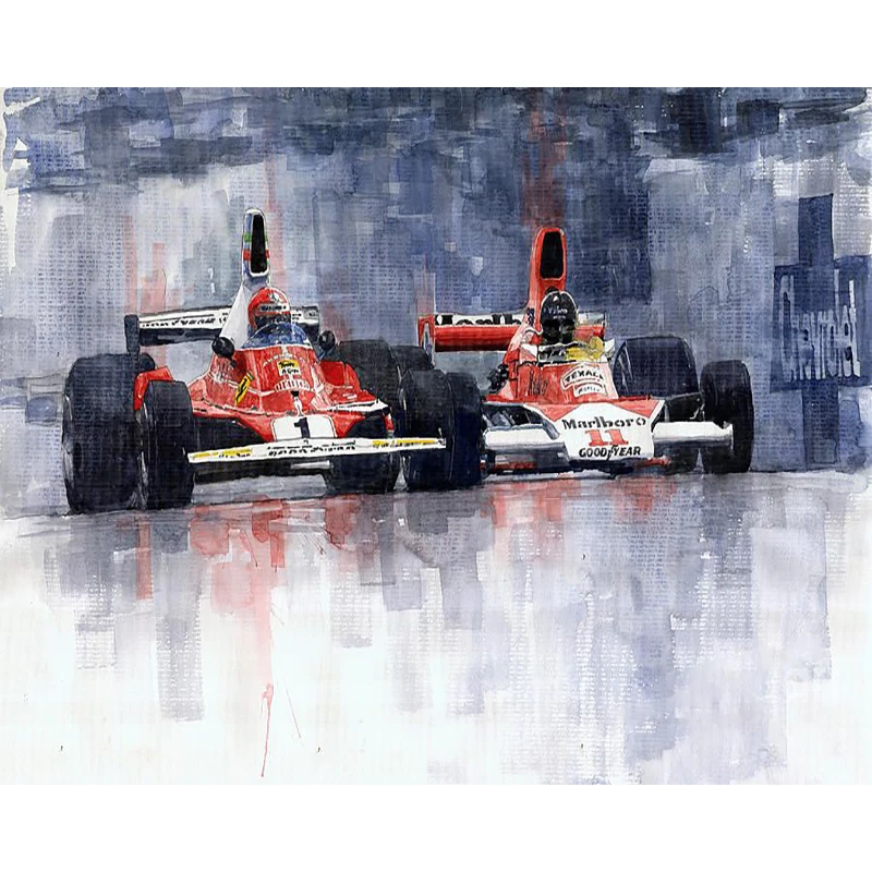 

DIY Painting By Numbers Racing Car Kit Oil Picture By Numbers Landscape Wall Art Painting on Canvas Home Decoration Gift