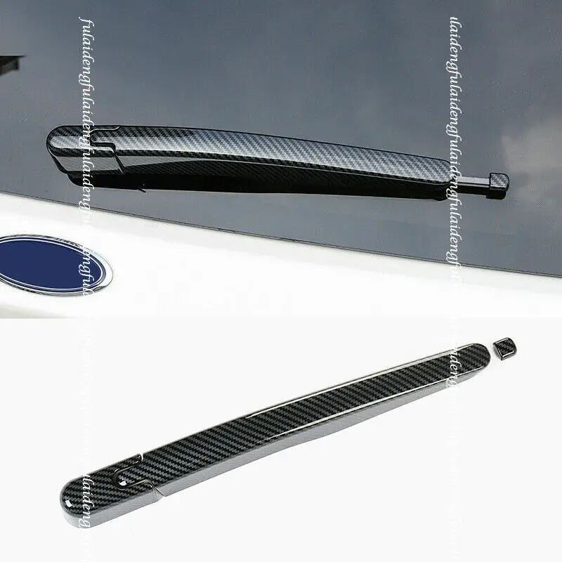 

For Ford Explorer 2020-2021 Carbon fiber Look Tail Rear WindScreen Wiper Molding Cover 3Pcs Car Accessories