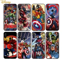 marvel avengers for huawei honor 30 20 10 9s 9a 9c 9x 8x max 10 9 lite 8a 7c 7a pro silicone black phone case