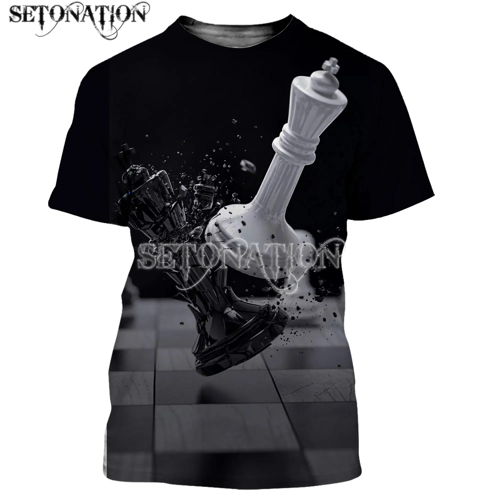 Шахматные игры и костюмы для мужчин женщин новые модные крутые футболки с 3D