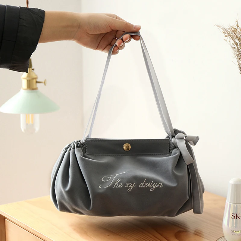 

Larger Capacity Cosmetic Storage Bag women's Travel Drawstring Make Up Organizer Multifunction Home Waterproof Toiletries Pouch