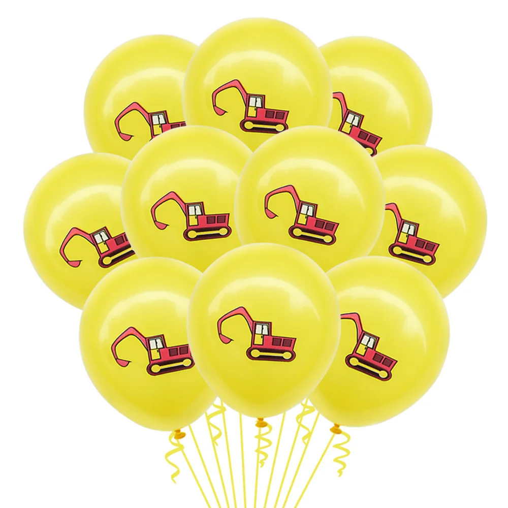 10 шт. Строительная техника экскаватор латексные воздушные шары на день рождения