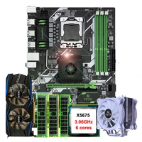 huananzhi deluxe x58 motherboard combo build computer diy xeon e5 x5675 cpu cooler 38g 24g ram reg ecc video card gtx960 4g