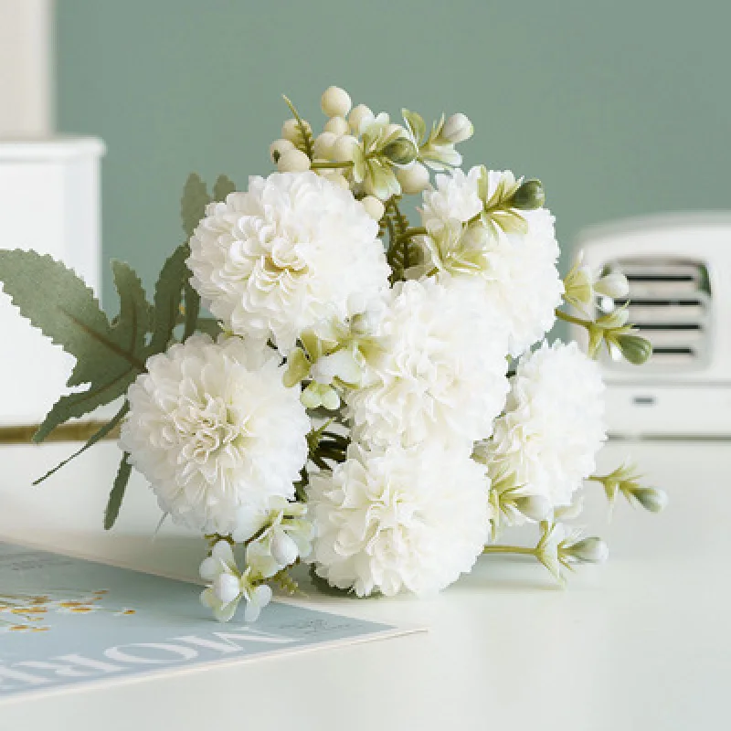 6 шт./Букет искусственных цветов Шелковое украшение для дома свадебный букет