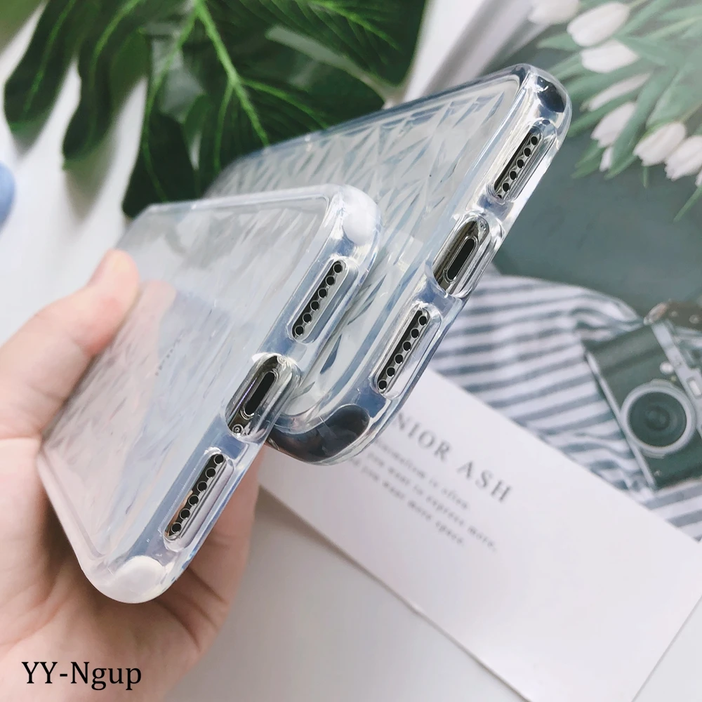 Shockproof Case for iPhone 5 5S SE XS Max Diamond Transparent Cover on Coque i Phone 6 6S 7 8 Plus X XR |