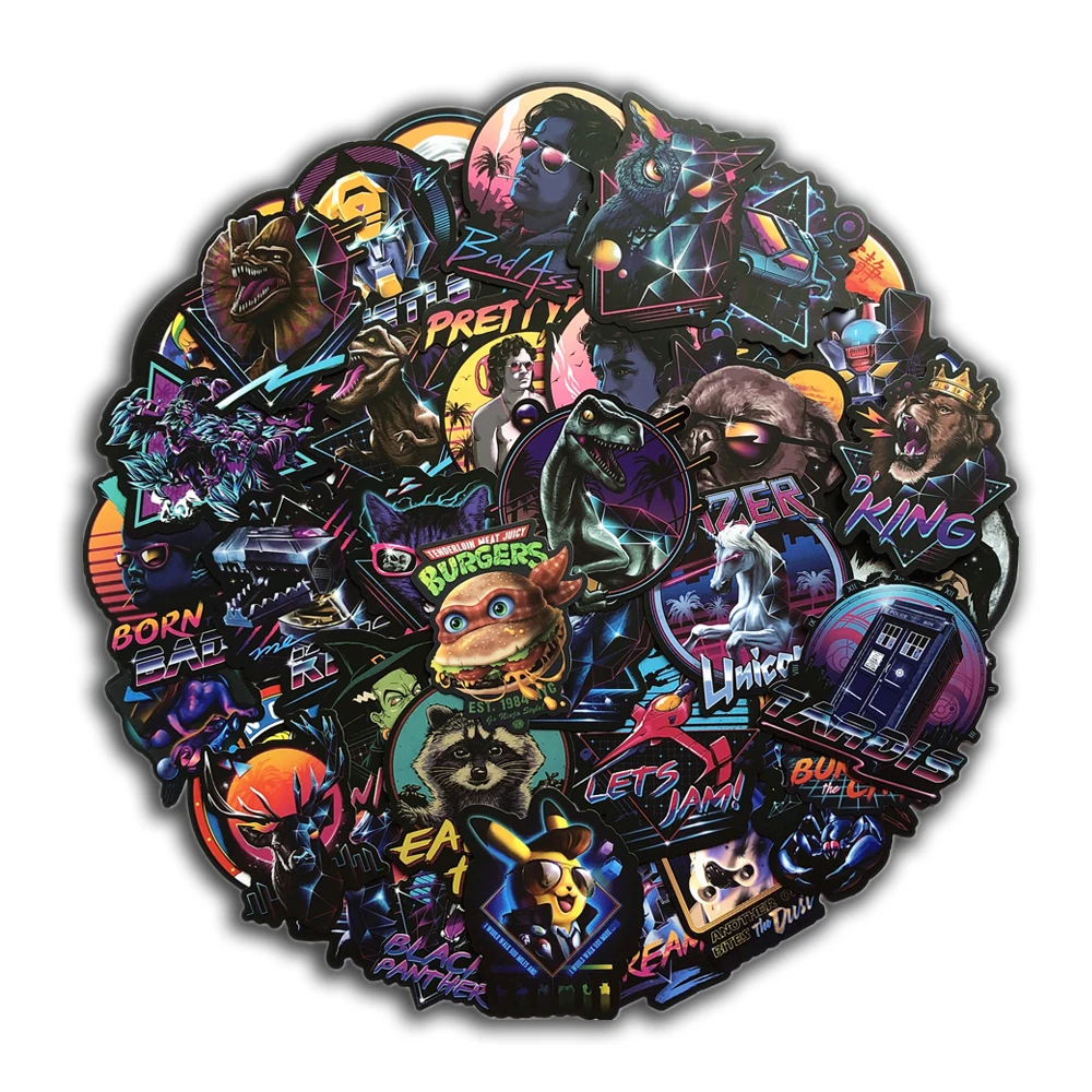 100 шт черный шторм крутые наклейки для ноутбука багаж автомобиль велосипед